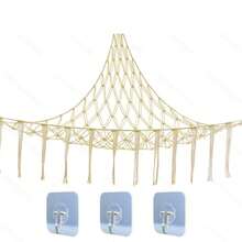 Large Plush Animal Storage Hammock Or Net Corner - Stuffed Animal Hanging Hammock Net - Cute Plush Animal Storage Rack - Nursery Bedroom Wall Home Decor, Comes With 3 Hooks - View 7