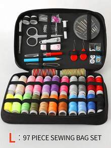 Bộ dụng cụ may vá di động 1 món, 10 món/bộ gồm suốt chỉ, kim, dụng cụ xỏ chỉ, đồ dùng may vá gia đình. - A - Xem 1