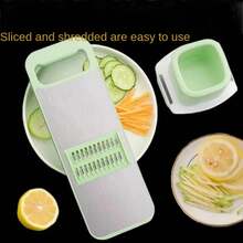 Multifunctional Kitchen Grater For Home Use, Carrot Shredder Board, Vegetable Cutter, Potato Masher, Grating Gadget FPBC - Army Green - View 6