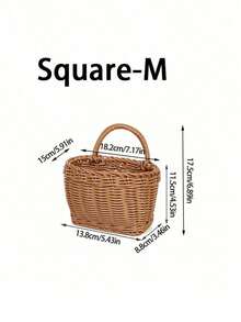 Heavy-Duty Woven Hanging Basket With Wide Opening Quick Access Storage For Seniors Ergonomic Wicker Storage Bin For Gardening Tools Sturdy Rattan Style Basket To Hold Cleaning Supplies Sponges All-In-One Storage Solution For Laundry Room Garage Mudroom Kitchen Organizer Tools - Multicolor - View 5
