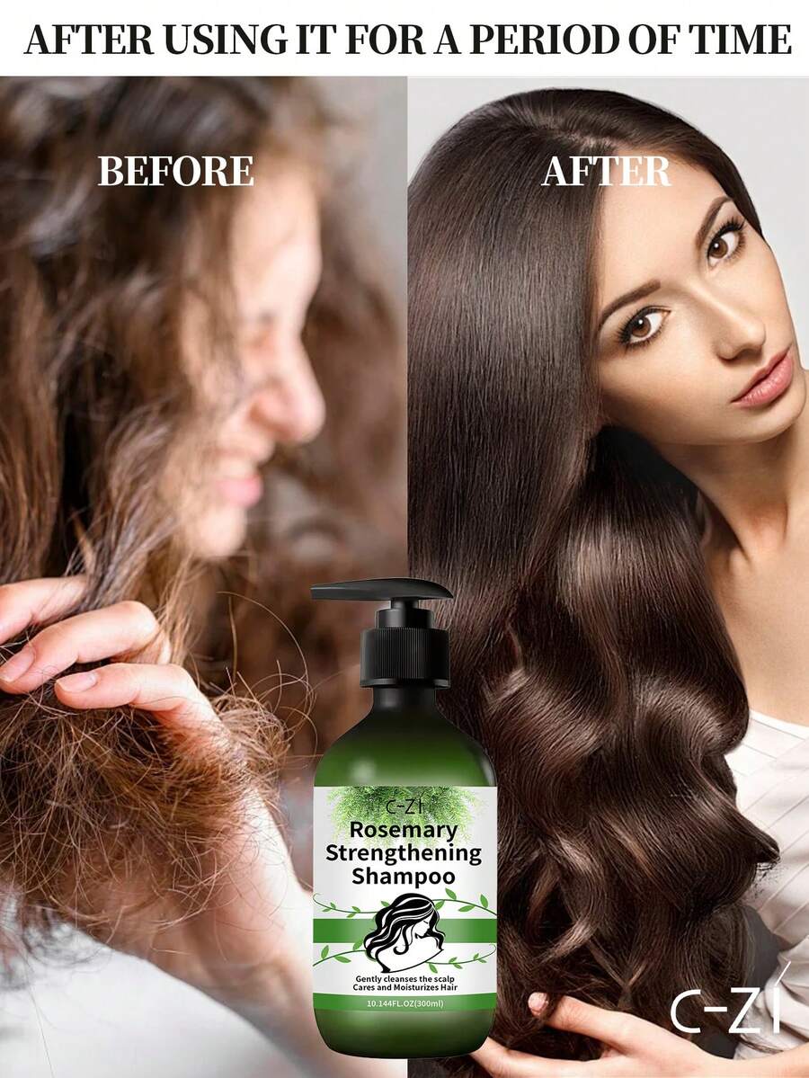 C-ZI 迷迭香强韧洗发露，草本精华强健发根，深层滋养，重现秀发光泽，300毫升/10.144液盎司 - 300毫升 - 查看 1