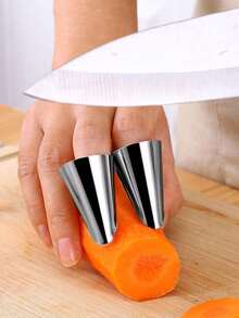 2pcs Multi-Function Thumb Vegetable Peeler, Garlic Peeler, Nail Protector - Silver - View 11