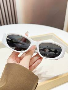 1副Y2K时尚眼镜，欧美个性化镂空设计复古猫眼 - 彩色 - 查看 16