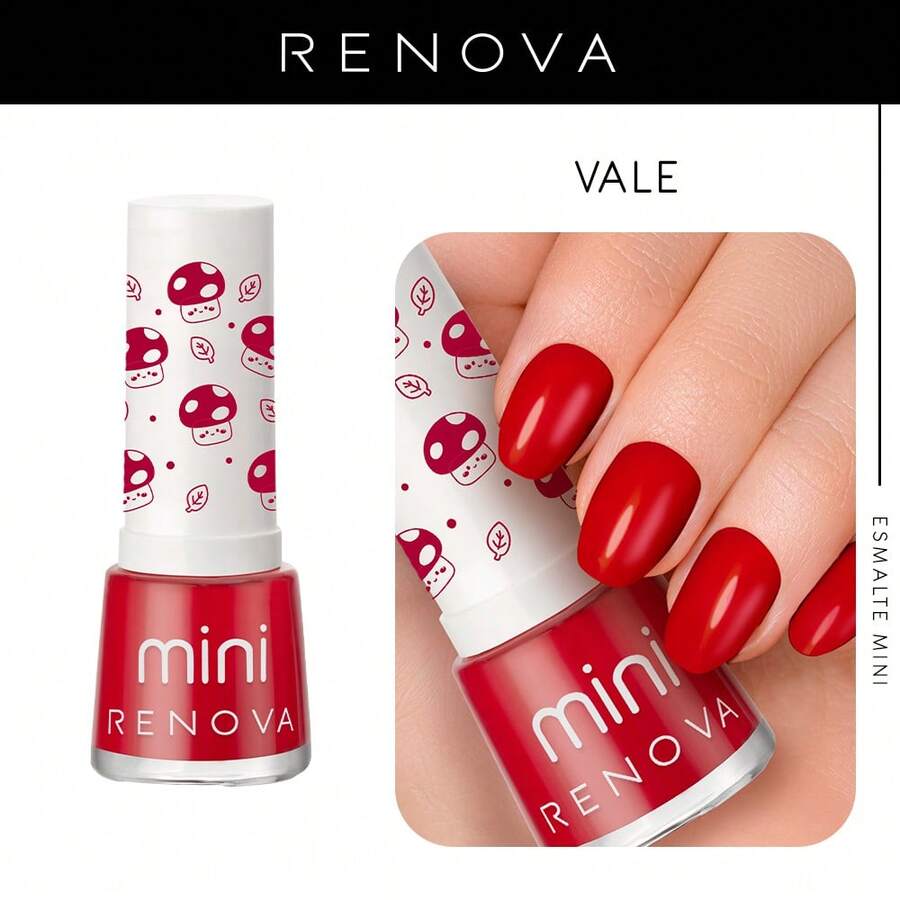 Renova Mini Vale Nail Polishes 7.7ml - Dark Red - View 1