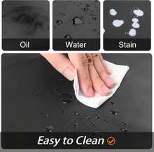 Gotega 2 Pack Aprons For Men Women With Large Pockets, Waterproof Rubber Vinyl Apron 40 Inch Heavy Duty Chef Apron Black Adjustable Work Apron For Dishwashing Kitchen Cooking Drawing - ColorE - 查看 5