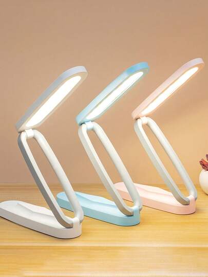 LED-vikbar ögonskyddande skrivbordslampa, USB-laddningsbar sovsal touch-laddningsbar studentstudielampa med justerbar ljusstyrka, tre nivåer av färgjustering, prydnad, nattlampa, studielampa, bärbar skrivbordslampa