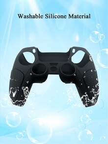 1 Set 5 Controller Protective Case + 10pcs Joystick Cap, Thickened Silicone, Anti-Slip Texture Design Anti-Drop Anti-Scratch Anti-Sweat, Enhanced Gaming Experience, Bottom Large Opening For Charging Dock - View 8