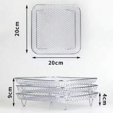 3-Tier Stainless Steel Stackable Cooling Rack, Suitable For Baking, Cooking And Grilling - Rectangle - View 3