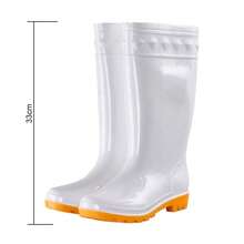 Women's Tall Waterproof Rain Boots, Non-Slip And Durable For Rainy Days, Outdoor Camping, Fishing, Commuting, Versatile Adult Water Shoes With Soft Soles For Year-Round Wear - White - View 13