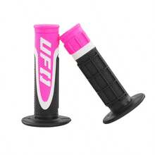 Universal Motorcycle Handlebar Grips | UFO Logo Design | 1 Pair Anti-Slip Rubber Grip With Textured Pattern | Off-Road Motorcycle, Dirt Bike, Scooter, ATV Throttle Grip Covers - A - View 13