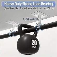 2 Pieces Of Ceiling Curtain Rod Brackets, No Drilling Required | Heavy-Duty Self-Adhesive, Adjustable Curtain Hooks, Suitable For Wardrobe And Bedroom, New Black Version Added, Utility Hooks - Multicolor - View 5