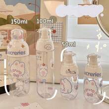 1 chai xịt du lịch trong suốt 50/100ml có thể tái sử dụng, bình xịt phun sương cầm tay, chai đựng kem dưỡng da, lọ đựng mẫu nước hoa (kèm theo sticker tự dán ngẫu nhiên) - Xem 1