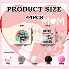 25/44/75pcs Mother's Day Letter Bead Set - Mother's Day Theme "Love Mom" - Suitable For DIY Handmade Keychains, Necklaces, Bracelets, Decorative Pens, Jewelry And Pendants - Ideal For Holiday And Birthday Gifts - Mother's Day Alphabet - View 17