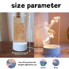 1pc Modern Basketball Shooting Night Light, Suitable For Various Room Types As Desktop Decor Lamp - Home Decor, Add Festive Atmosphere, Perfect Gift For Birthday Party And Holidays, Basketball Design, Cute Decor, Compact Design, Decorative Lamp, Mood Lighting, Room Decor - 黃色 - 查看 6