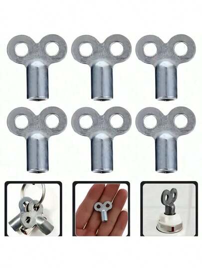 4个耐用锌合金散热器排气阀钥匙，适用于供暖和通风阀门，高品质欧盟标准连接螺纹，管道维护的理想选择，通用通风螺丝，散热器通风钥匙阀，通用供暖散热器配件，通风阀板，男士礼物，祖父礼物，便于携带，非常实用！！！强烈推荐！！！