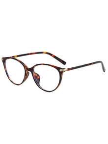 1 Stück Damen Kunststoff Katzenaugen Brille in Mehrfarbig, lässiges vielseitiges Accessoire für den Alltag, modische stilvolle Computerbrille - Verschiedenfarbig - Übersicht 2