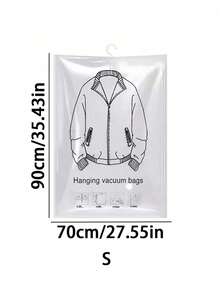Hanging Vacuum Compression Bags, Clothes Storage Bags, Dust-Proof Compression Bags, Garment Hooks, Hanging Clothes Storage, Storage Bags, Large Capacity Clothing Compression Bags, Travel Clothes Compression Bags, Wardrobe Storage Compression Bags, Foldable Storage Bags. - 查看 5