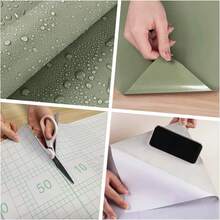 ucdfi 1/2/3/5/6m Self-Adhesive Matte Green Thick Sticker, DIY Furniture, Cabinet, Tabletop, Wall Renovation Wallpaper - Matte Finish - View 10