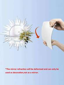 13 Piece Set Of Golden Sunflower Mirror Stickers - Multicolor - View 3