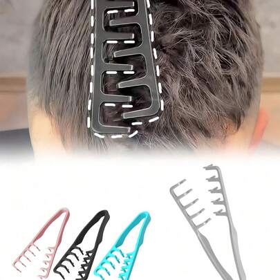 Lược chải tóc răng thưa mềm mại mới, lược chải tóc chuyên nghiệp dành cho nam giới, kết cấu mềm mại, phù hợp cho nam giới, được làm từ nhựa ABS với tay cầm có vân, phù hợp với mọi loại tóc, lược tạo kiểu kiểu Hàn Quốc có thể chải nhiều lọn tóc và tạo kiểu tóc xoăn, dụng cụ tạo kiểu đa năng dùng tại nhà và salon, unisex, vật dụng thiết yếu trong gia đình, vật dụng cần thiết khi đi học, vật dụng cần thiết khi đi du lịch, có thể tạo kiểu tóc chải ngược mượt mà, lược chải tóc, phụ kiện tóc, dụng cụ tạo kiểu tóc.