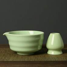 抹茶奶泡器，抹茶奶泡器，陶瓷抹茶奶泡器，抹茶套装，抹茶套装（含抹茶碗），抹茶奶泡器支架，优雅竹制奶泡器 - 款式隨機 - 查看 3