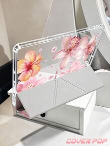 Pink Hibiscus Case Compatible With IPad Air 11-Inch M3 2025 / M2 2024, Air 5th Generation 2022 , (A16) 11 Inch 11th Generation 2025,Compatible With Samsung Galaxy Tab,Kindle Paperwhite 12th Gen 2024, Clear Back ,Fashion Pattern Protective Case,Autlueomatic Sleep And Wake-Up Function, Airbag Protection, Suitable For Gifts And Office Use - Multicolor - View 6