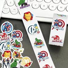 500pcs Super Hero Toilet Paper Stickers - 2.5cm Self-Adhesive, Cartoon Cute Decorative Stickers, Creative Holiday Small Gifts, Scrapbooking DIY Materials Stickers, Easy To Stick Without Residue, Cute Stickers, Luggage Graffiti, Toy Decoration Stickers, Sticker Gifts, Valentine's Day Gifts, Easter Gifts - Multicolor - View 5