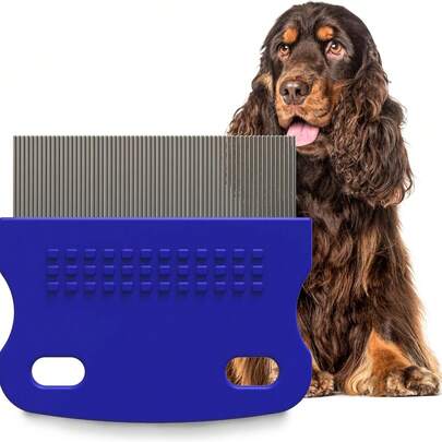 1/2pcs Pet Professional Eye Comb, Dog Tear Removal Comb | Ultra-Fine Stainless Steel Dog Eye Comb | Gentle Beauty Tool Suitable For Shih Tzu, Maltese, And Small Breeds | Dog Face Comb For Cleaning Eyes