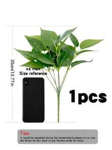 1/2/4/5/10/3/9pcs Artificial Green Leaves, Suitable For DIY Wall Decor, Scene Setting, Living Room/Bedroom Vase Floral Arrangement, Wedding, Party Decoration, Tabletop Decor, Spring/Summer Decor, Home, Kitchen, Wedding - Green - View 18