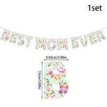 1 set Día de la Madre "Feliz Día de la Madre" Conjunto de 3 pancartas, decoración de fiesta agradecida a mamá para mesa de postres y fondo, accesorios creativos para crear un ambiente cálido en la reunión de padres e hijos en el Día de la Madre - Ver 12