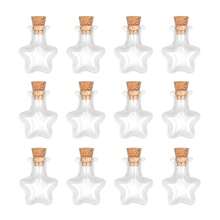 20/10个迷你装饰玻璃瓶 - 可爱玻璃瓶，配有软木塞，可用作许愿瓶、玻璃瓶吊坠、迷你香水瓶、装饰迷你漂流瓶，适用于DIY工艺品、婚礼回礼、家居装饰、派对纪念品。 - 星星 - 查看 7