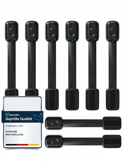 Child Cabinet Locks – Adjustable Baby Drawer Locks With Adhesive – Baby Safety Locks For Cabinets, Drawers, And Refrigerators – No Drilling Required