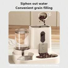 1pc Dog Bowl Cat Food Bowl 2 In 1 Pet Automatic Feeder And Waterer Food Container Supplies, Extra-Large Capacity 2500 Ml - 1 lít - Xem 6