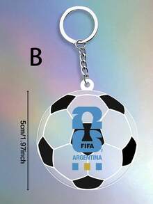 1 pieza Llavero acrílico de la Copa del Mundo con el mascota de EE. UU., Canadá y México, regalo para aficionados al fútbol, colgante con anilla dividida, abridor, recuerdo deportivo para entusiastas del fútbol, amantes del deporte, atletas, favor de fiesta, decoración, accesorio - Multicolor - Ver 6