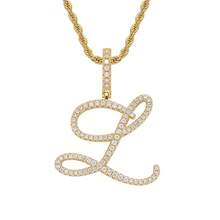 1pc Fashion Personalized 26 Letter A-Z Pendant Necklace, Punk Style Initial Necklace, Stainless Steel Hip Hop Jewelry - Gold - View 31