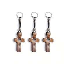 2 chiếc móc khóa hình thánh giá bằng gỗ óc chó, quà tặng ý nghĩa. Thánh giá nhỏ cầm tay bằng gỗ kèm túi lưới giúp giảm áp lực lên ngón tay. Quà tặng tôn giáo Cơ đốc giáo, quà tặng nhà thờ, quà tốt nghiệp, quà sinh nhật. - Xem 9