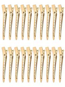 20pcs Assorted Alligator Clip Bantoye Anti-Rust White K-Color Metal Alligator Hair Clips With Holes, Suitable For Hairstyling, Hair Coloring, Silver Styling (Unisex), Hair Accessories, School Supplies, Head Accessories, Hairpin  Zinc Alloy    Metal - 金色 - 查看 6
