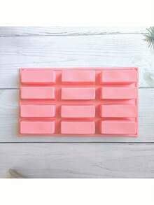 1pc Silicone Granola Bar Mold, 12-Cavity Rectangular Protein Bar Mold, Silicone Baking Mold Suitable For Butter/Chocolate/Candy/Cereal/Energy Bars - Multicolor - View 9