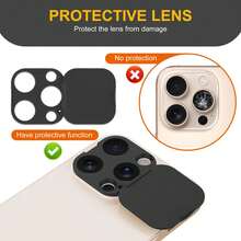 1 miếng dán bảo vệ riêng tư tương thích với Apple 17 Pro/17 Pro Max, bao gồm 1 miếng dán bảo vệ camera trước và 1 miếng dán chống nhìn trộm, thiết kế dễ dán, tương thích với Apple 13/14/15/16/17 Pro Max. - màu đen - View 3