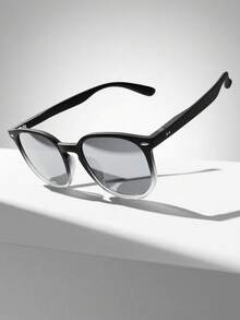 Hexagonal Premium Sunglasses Unisex UV400 Fashion Beach Summer Classic Style Modern Men Women - Bạc - Xem 2