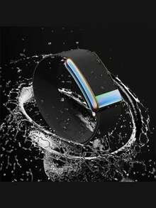 2PCS 4.0 HydroKnit Wrist Band, Fast-Drying And Sweat-Wicking, Retains 30% Less Moisture, 4.0 Compatible - Black/Rainbow - View 2