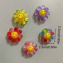 5 piezas Imanes de nevera con flores coloridas, decoración de cocina linda, regalo perfecto, decoración del hogar y vacaciones, imanes de nevera - 5Pcs - Ver 8