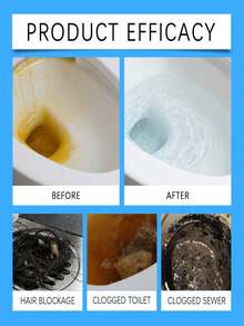 JUE FISH 管道疏通剂，溶解厨房和浴室排水管中的油脂和毛发，疏通堵塞的管道 - 粉狀 - 查看 11