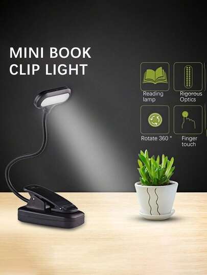 1 đèn đọc sách LED bảo vệ mắt, đèn bàn mini kẹp có chức năng đèn ngủ và đèn ru ngủ, đèn trang trí phòng ngủ, quà tặng sáng tạo, người bạn đồng hành khi đọc sách, đèn bàn ký túc xá sinh viên.