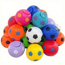 5/10/30pcs Random Color Finger Spinner Football Toy, Football Party Gift, Stress Relief Toy, Educational Toy, Sports Toy, Birthday/Christmas Gift, Children Interactive Educational Toy (Some Accessory Colors Random), Finger Spinner Toy - Multicolor - View 10