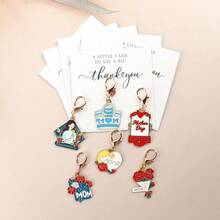 6pcs Mother's Day Gifts From Daughter Son For Mom Birthday Mother's Day Thankyou Gifts Mom Keychain Mother Keyring With Thank You Personalized Note - Multicolor - View 10