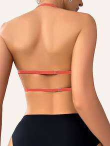 1 chiếc áo ngực nữ kiểu dáng thường ngày, thoải mái, thoáng khí, không đường may, không gọng, gợi cảm, thích hợp cho yoga. - trái cam - Xem 5