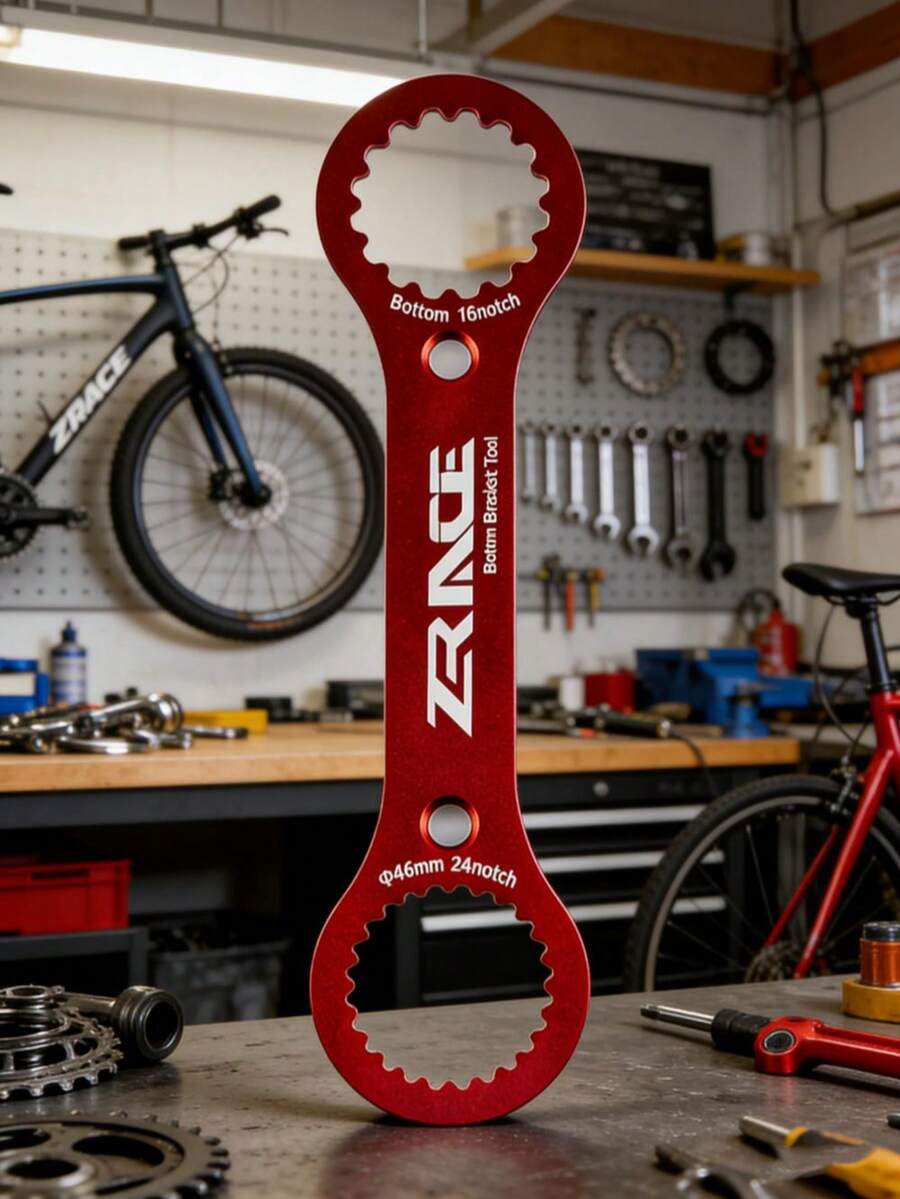 ZRACE 4-In-1 Bottom Bracket Wrench Tool, Suitable For SR DUB, SH BSA / FC-25 / FC-24, CNC AL7075 DUB-BSA - Red - View 1