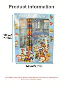 Paw Patrol 1Set Cartoon Pencil Rulers Erasers Notebooks Pencils Sharpener School Supplies Portable Stationery Gift - Multicolor - View 2