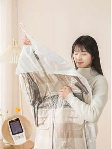 Hanging Vacuum Compression Bags, Clothes Storage Bags, Dust-Proof Compression Bags, Garment Hooks, Hanging Clothes Storage, Storage Bags, Large Capacity Clothing Compression Bags, Travel Clothes Compression Bags, Wardrobe Storage Compression Bags, Foldable Storage Bags. - 查看 3